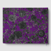 Gotisches Gästebuch für lila und schwarze Rose (Rückseite)