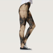 Gotisches geschnitztes Holzarbeitsmuster (4) Leggings (Rechts)