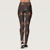 Gotisches geschnitztes Holzwerk Muster (2) Leggings (Rückseite)