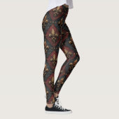 Gotisches geschnitztes Holzwerk Muster (2) Leggings (Rechts)