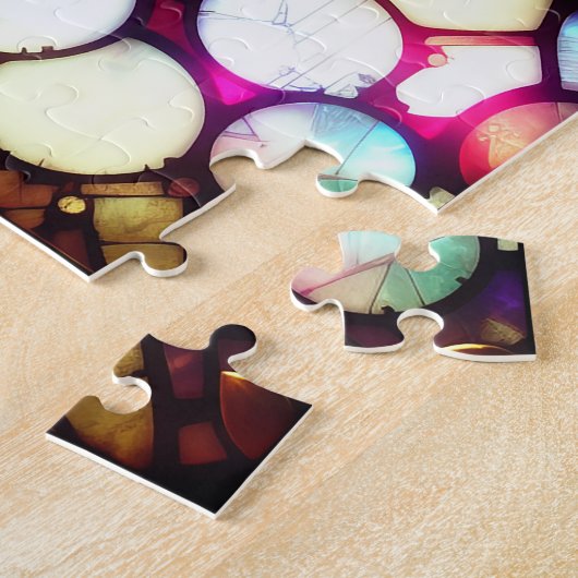 gotisches Glasherz Puzzle (Seite)