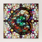 gotisches Glasherz Puzzle (Horizontal)