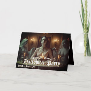 Gotisches Halloween-Bankett im Kerzenlicht Karte