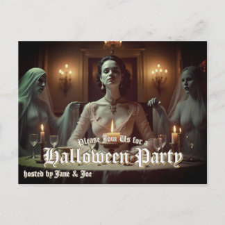 Gotisches Halloween-Bankett in Candlelight Feiertagspostkarte