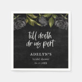 Gotisches Halloween-Brautparty Serviette (Vorderseite)