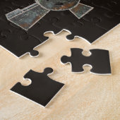 Gotisches Halloween-Friedhofskopfsteinkreuz Zeichn Puzzle (Seite)