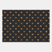 Gotisches Halloween-Kupfer und Schwarzes Set von 3 Geschenkpapier Set (Vorderseite)