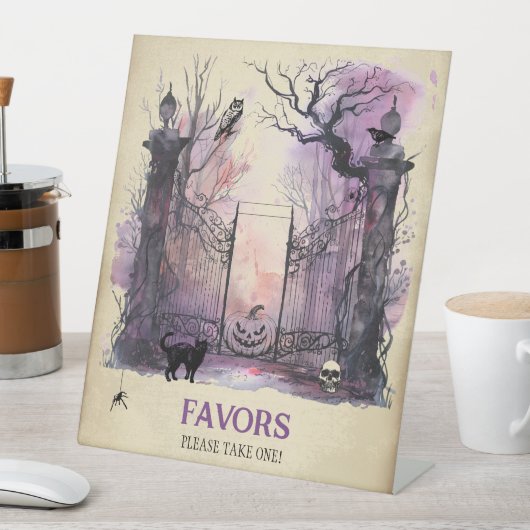 Gotisches Halloween-Party Wasserfarbe Sockelschild (In Situ)