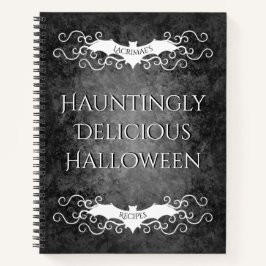Gotisches Halloween-Rezept Notizblock
