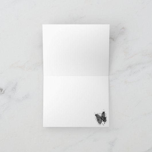 Gotisches Herz danken Ihnen Anmerkungs-Karte Dankeskarte (Innenseite)