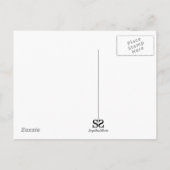 Gotisches Herz mit dem Schädel Postkarte (Rückseite)