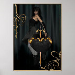 Gotisches Herz Poster