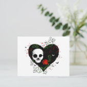 Gotisches Herz Postkarte (Stehend Vorderseite)