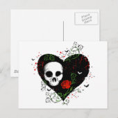 Gotisches Herz Postkarte (Vorne/Hinten)
