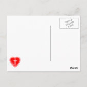 Gotisches Herz + Querpostkarte (Schwarzes + Rot) Postkarte (Rückseite)
