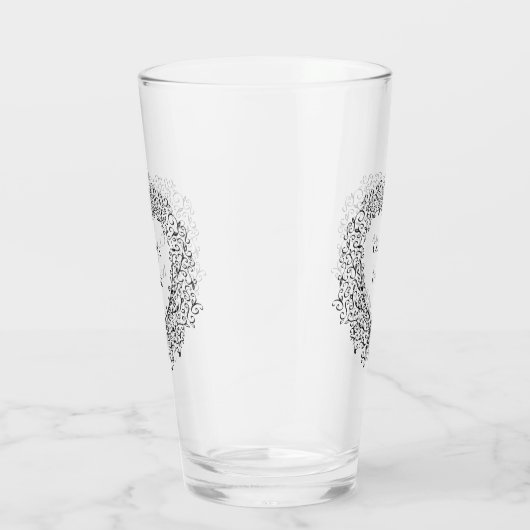 Gotisches Hochzeitsglas lila und schwarz Glas (Rechts)