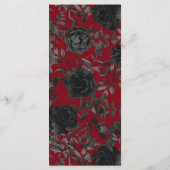 Gotisches Hochzeitsmenü der Roten und Schwarzen Ro Menükarte (Rückseite)