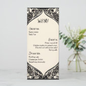 Gotisches Hochzeitsmenü Menükarte (Stehend Vorderseite)