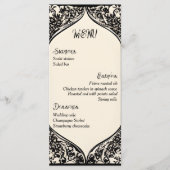 Gotisches Hochzeitsmenü Menükarte (Vorderseite)