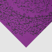 Gotisches Hochzeitszettel für lila und schwarzes H Seidenpapier (Ausschnitt)