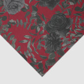 Gotisches Hochzeitszettel in Rot und Schwarz-Rose Seidenpapier (Ausschnitt)