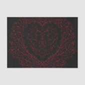 Gotisches Hochzeitszettel mit rotem und schwarzem Seidenpapier (Vorderseite)