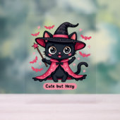 Gotisches Kätzchen in Rosa - süß, aber verzaubert Acrylschild (Neutral)