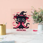 Gotisches Kätzchen in Rosa - süß, aber verzaubert Acrylschild (Hochzeit)