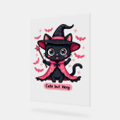Gotisches Kätzchen in Rosa - süß, aber verzaubert Acrylschild (Winkel)