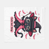 Gotisches Kätzchen in Rosa - süß, aber verzaubert  Fleecedecke (Vorderseite (Horizontal))