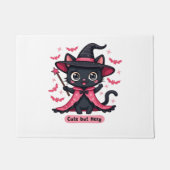 Gotisches Kätzchen in Rosa - süß, aber verzaubert Fußmatte (Vorderseite)