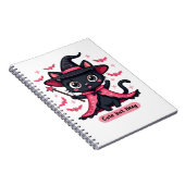 Gotisches Kätzchen in Rosa - süß, aber verzaubert  Notizblock (Rechte Seite)