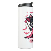 Gotisches Kätzchen in Rosa - süß, aber verzaubert Thermosbecher (Nach links gedreht)