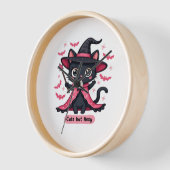 Gotisches Kätzchen in Rosa - süß, aber verzaubert  Uhr (Winkel)