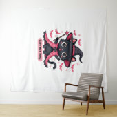 Gotisches Kätzchen in Rosa - süß, aber verzaubert  Wandteppich (Beispiel (Horizontal))