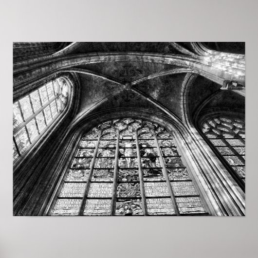 Gotisches Kircheninnere Poster (Vorne)