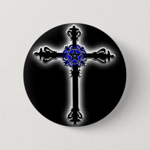 Gotisches Kreuz Button