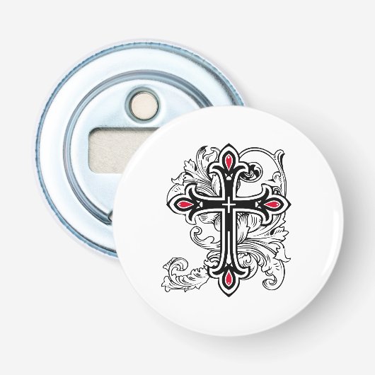 Gotisches Kreuz Flaschenöffner (Vorderseite)