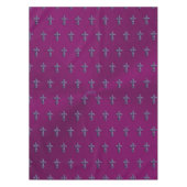 Gotisches Kreuz in Lila Form mit Monogramm Tischdecke (Vorderseite)