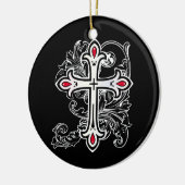 Gotisches Kreuz Keramik Ornament (Links)