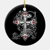 Gotisches Kreuz Keramik Ornament (Hinten)