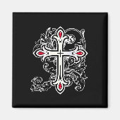 Gotisches Kreuz Magnet (Vorne)