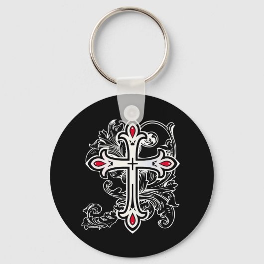Gotisches Kreuz Schlüsselanhänger (Vorderseite)