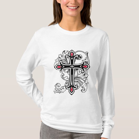 Gotisches Kreuz T-Shirt (Vorderseite)