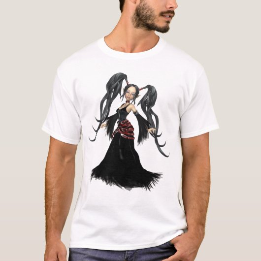 Gotisches Mädchen T-Shirt (Vorderseite)