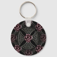 gotisches Mittelaltereisenkreuz mit Rose
