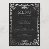 Gotisches, mittelalterliches Menü für Hochzeitsfei Menükarte (Vorderseite)