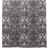 gotisches monochromes Muster Duschvorhang (Vorderseite)