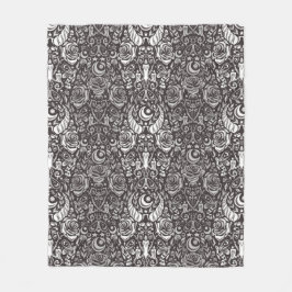 gotisches monochromes Muster Fleecedecke