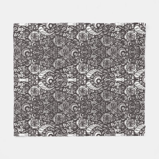 gotisches monochromes Muster Fleecedecke (Vorderseite (Horizontal))
